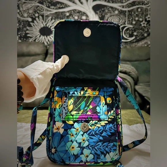 Vera Bradley Blue and Purple Floral Y2K Crossbody Bag new without tags - Picture 10 of 17